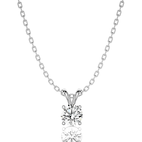 Shimmering Serenade Solitaire Pendant