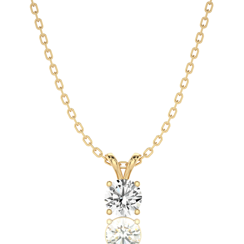 Shimmering Serenade Solitaire Pendant