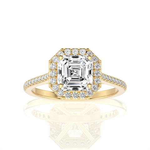 Celestial Mirage Halo Pave Diamond Engagement Ring