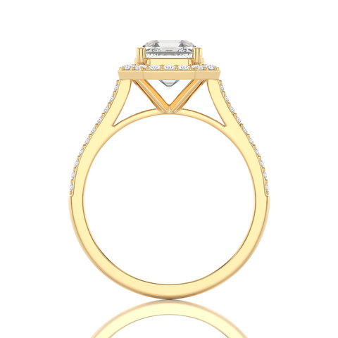 Celestial Mirage Halo Pave Diamond Engagement Ring