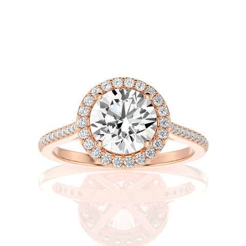 Celestial Mirage Halo Pave Diamond Engagement Ring