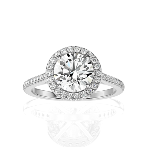 Celestial Mirage Halo Pave Diamond Engagement Ring