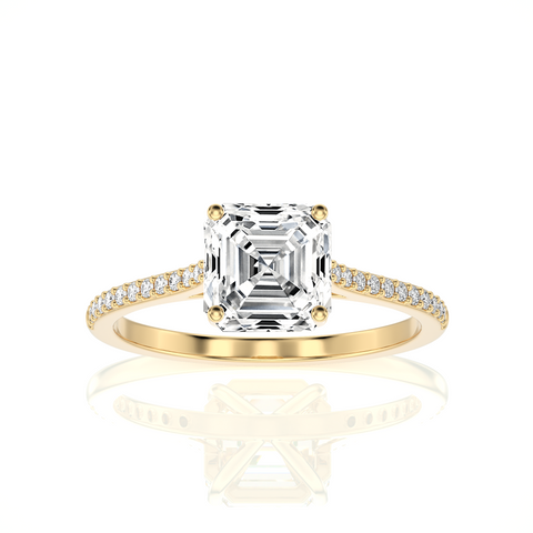 Sunset Sparkler Pave Diamond Engagement Ring