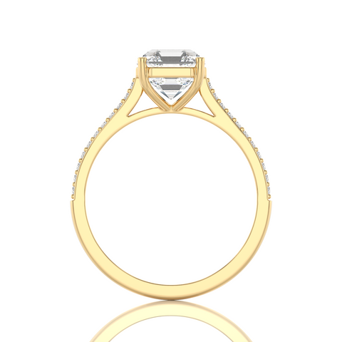 Sunset Sparkler Pave Diamond Engagement Ring