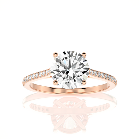 Sunset Sparkler Pave Diamond Engagement Ring