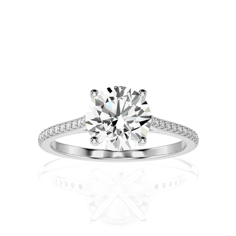 Sunset Sparkler Pave Diamond Engagement Ring