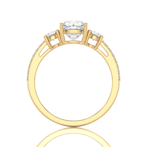 Marvelous Melody Three-Stone Diamond Engagement Ring