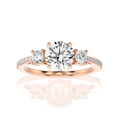 Marvelous Melody Three-Stone Diamond Engagement Ring