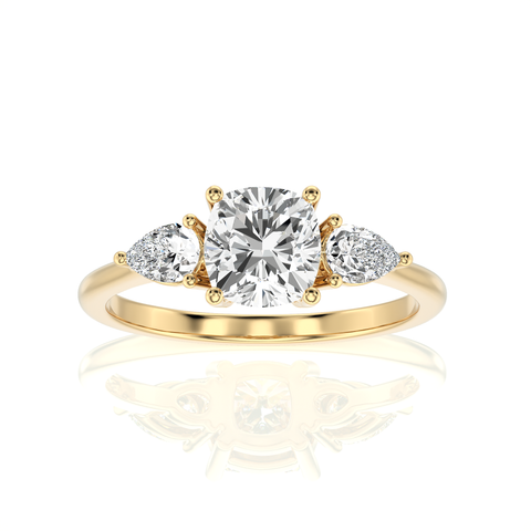 Captivating Symphony Three-Stone Diamond Engagement Ring