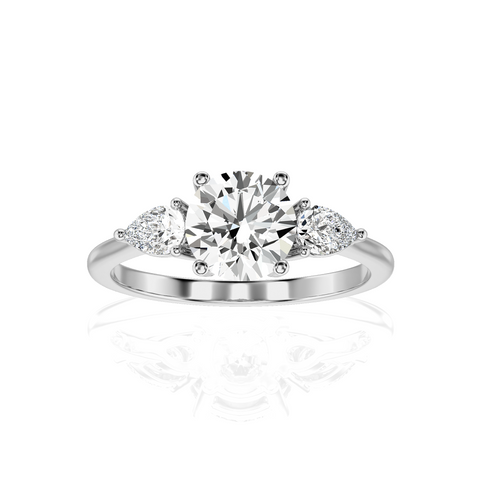 Captivating Symphony Three-Stone Diamond Engagement Ring