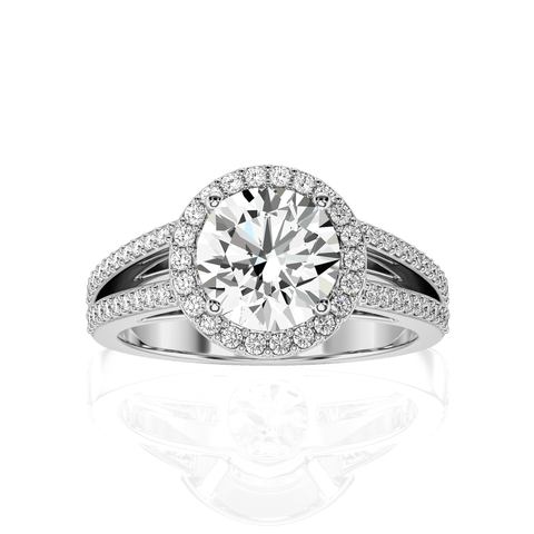 Twinkle Halo Diamond Engagement Ring