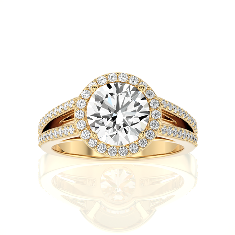 Twinkle Halo Diamond Engagement Ring