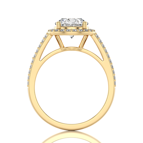 Twinkle Halo Diamond Engagement Ring