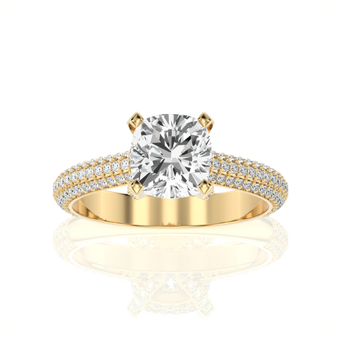 Moonlit Marvel Pave Diamond Engagement Ring