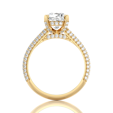 Moonlit Marvel Pave Diamond Engagement Ring