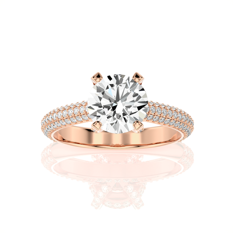 Moonlit Marvel Pave Diamond Engagement Ring