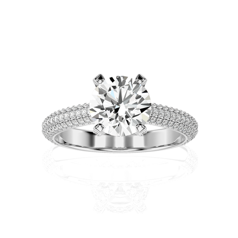 Moonlit Marvel Pave Diamond Engagement Ring