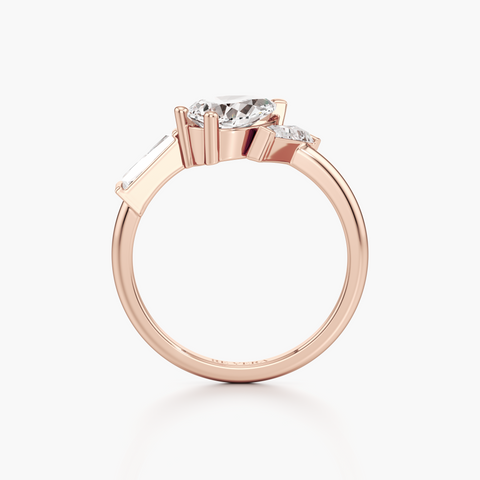 Leaning Radiance Diamond Ring
