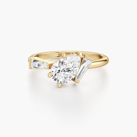 Leaning Radiance Diamond Ring