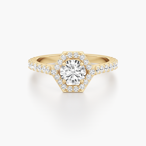 Hexa Crown Diamond Ring