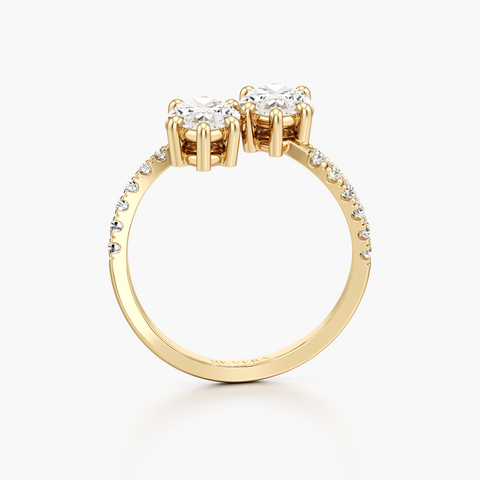Reflecting Duo Diamond Ring
