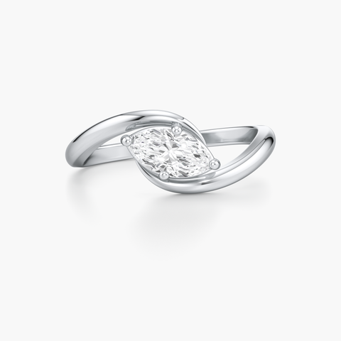 Gilded Marquise Diamond Ring