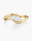 Gilded Marquise Diamond Ring